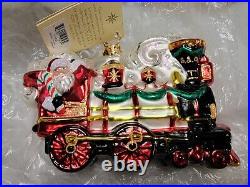 Christopher Radko 5 Toyland Santa Train Engine Ornament NEW