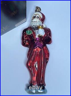 Christopher Radko 8 Santa Drinking Martini Christmas Ornament