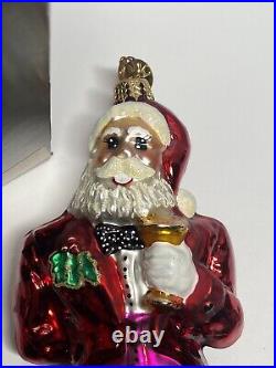 Christopher Radko 8 Santa Drinking Martini Christmas Ornament