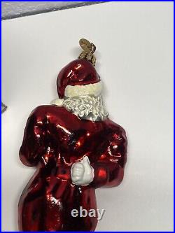 Christopher Radko 8 Santa Drinking Martini Christmas Ornament