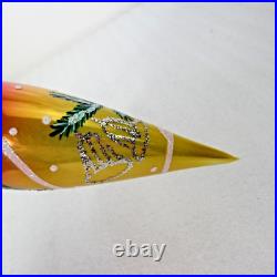 Christopher Radko 8 glass Xmas ornament SEASON'S GLEAMINGS icicle drop Bells