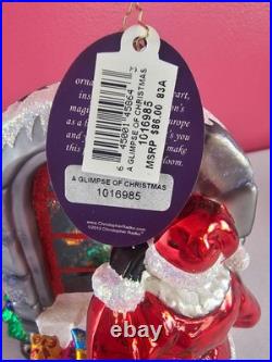 Christopher Radko A Glimpse of Christmas Ornament 1016985 Santa Looking In READ