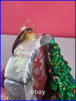 Christopher Radko A Glimpse of Christmas Ornament 1016985 Santa Looking In READ