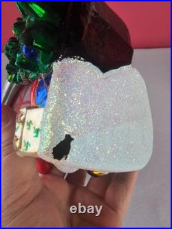 Christopher Radko A Glimpse of Christmas Ornament 1016985 Santa Looking In READ