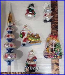 Christopher Radko & BK Ornaments Lot Of 6 Includes Tree Topper Christopher Radko & BK Ornaments Lot Of 6 Includes Tree Topper