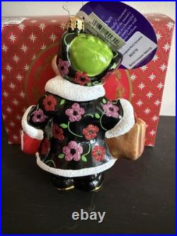 Christopher Radko Bear Hand Painted Glass Christmas Ornament (2025)