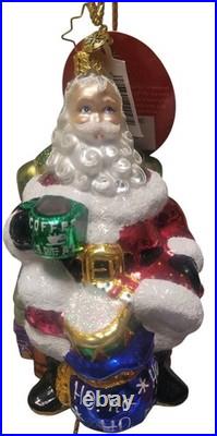 Christopher Radko Break Time Santa 102634 Ornament Made In Poland