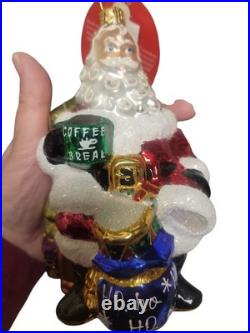 Christopher Radko Break Time Santa 102634 Ornament Made In Poland