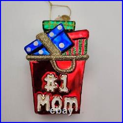 Christopher Radko CELEBRATIONS #1 Mom Glass Christmas Ornament 5