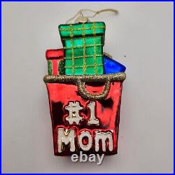 Christopher Radko CELEBRATIONS #1 Mom Glass Christmas Ornament 5