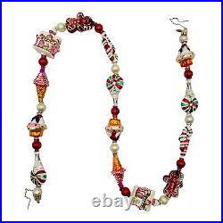 Christopher Radko Candyland Glass Christmas Garland Ornament 36 Peppermint