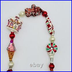 Christopher Radko Candyland Glass Christmas Garland Ornament 36 Peppermint