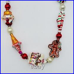 Christopher Radko Candyland Glass Christmas Garland Ornament 36 Peppermint