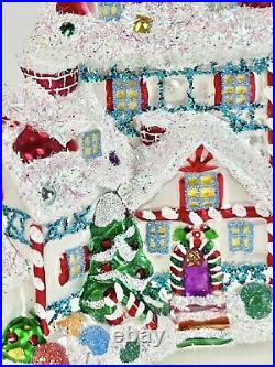 Christopher Radko Candyland Suites Christmas Snow Covered House Ornament 1013224