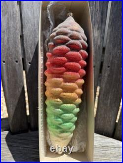 Christopher Radko Christmas Ornament 13 Rainbow Pinecone