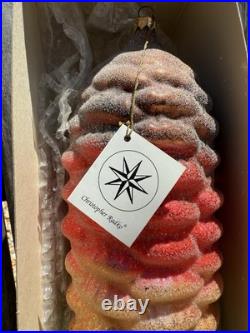 Christopher Radko Christmas Ornament 13 Rainbow Pinecone