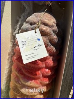 Christopher Radko Christmas Ornament 13 Rainbow Pinecone