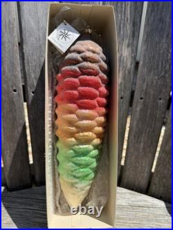 Christopher Radko Christmas Ornament 13 Rainbow Pinecone
