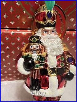 Christopher Radko Christmas Ornament Drum Major Santa NEW