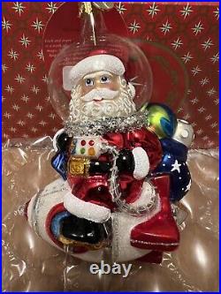 Christopher Radko Christmas Ornament Galactic Christmas Delivery Santa NEW