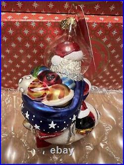 Christopher Radko Christmas Ornament Galactic Christmas Delivery Santa NEW