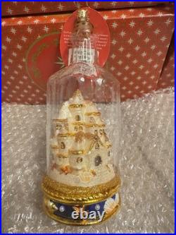 Christopher Radko Christmas Ornament Sand Castle in a Bottle NEW