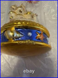 Christopher Radko Christmas Ornament Sand Castle in a Bottle NEW