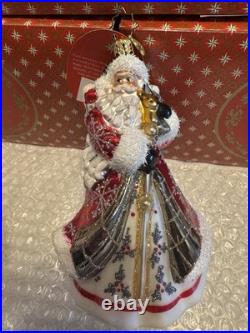 Christopher Radko Christmas Ornament Winter Splendor Santa NEW