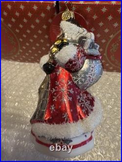 Christopher Radko Christmas Ornament Winter Splendor Santa NEW
