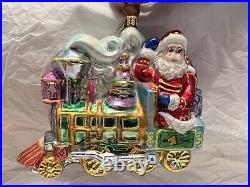 Christopher Radko Christmas Santa Ornaments Bundle of 2