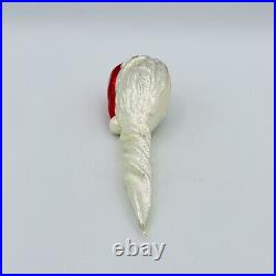 Christopher Radko Curlycue Santa Icicle Glass Christmas Ornament 9 Vintage RARE