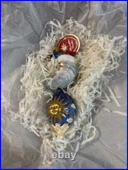 Christopher Radko DAYSTAR SANTA Celestial Star Moon Blue Ornament 1021488 New