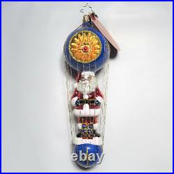 Christopher Radko Dashing Santa Delivery Glass Christmas Ornament 2019