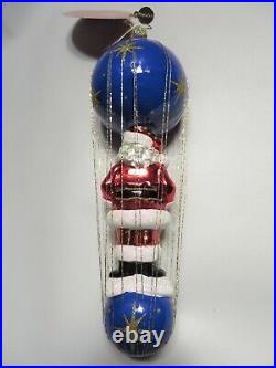 Christopher Radko Dashing Santa Delivery Glass Christmas Ornament 2019