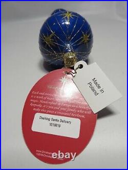 Christopher Radko Dashing Santa Delivery Glass Christmas Ornament 2019