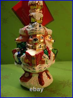 Christopher Radko Deer A Caroling Glass Ornament