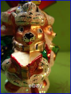 Christopher Radko Deer A Caroling Glass Ornament