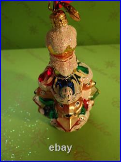 Christopher Radko Deer A Caroling Glass Ornament