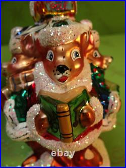 Christopher Radko Deer A Caroling Glass Ornament