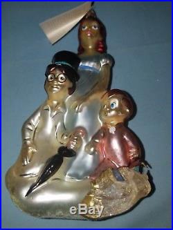 Christopher Radko Disney Christmas Peter Pan Glass Ornament set Ltd Ed. See desc