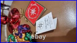 Christopher Radko FLORIDA state Christmas Ornament Gator sun red hat w stand