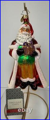 Christopher Radko Fancy Claus Santa Glass Christmas Ornament 2012