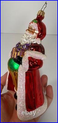 Christopher Radko Fancy Claus Santa Glass Christmas Ornament 2012
