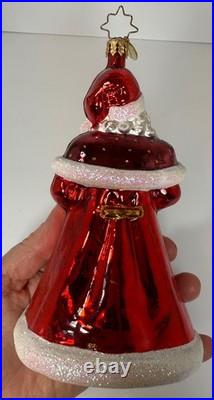 Christopher Radko Fancy Claus Santa Glass Christmas Ornament 2012