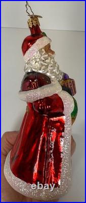 Christopher Radko Fancy Claus Santa Glass Christmas Ornament 2012