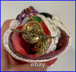 Christopher Radko Fancy Claus Santa Glass Christmas Ornament 2012