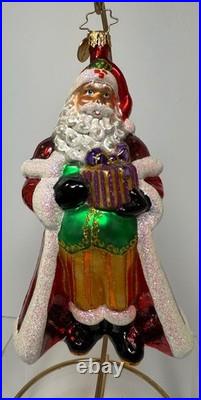 Christopher Radko Fancy Claus Santa Glass Christmas Ornament 2012