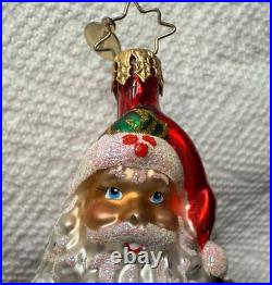 Christopher Radko Fancy Claus Santa Glass Christmas Ornament 2012