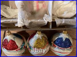 Christopher Radko Fantasia Tear Drop Colorful Christmas Ornaments Grandmas Own