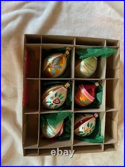 Christopher Radko Fantasia set of 6 ornaments in box Vintage